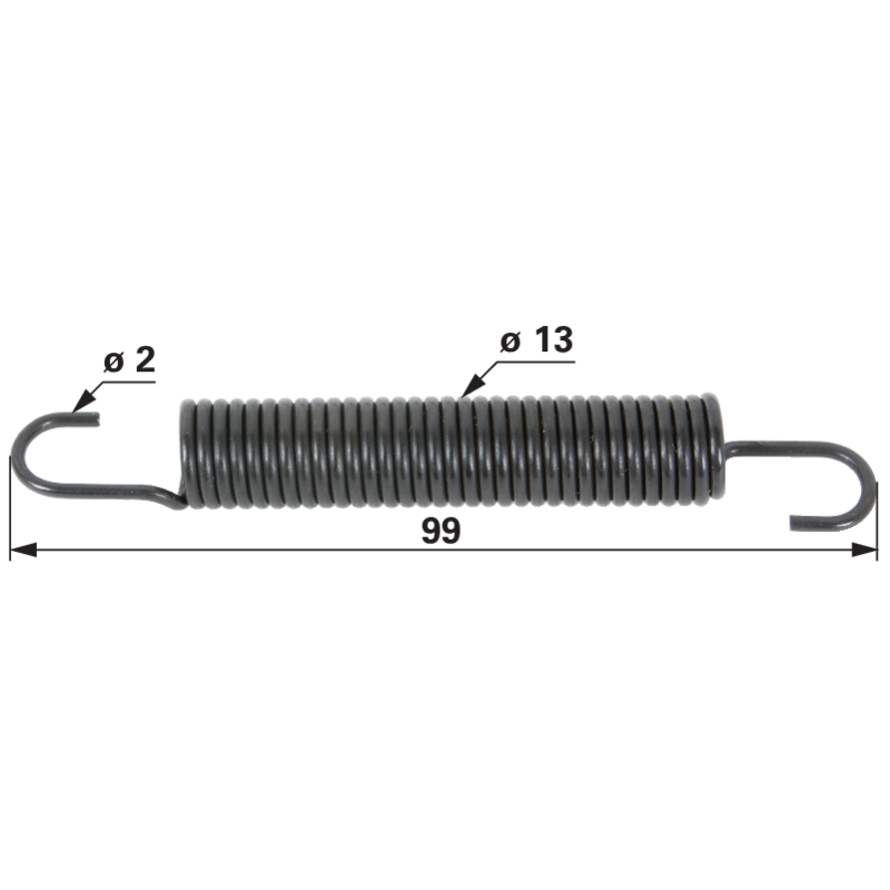 MTD Zugfeder L 99 mm 7320429 – Original-Ersatzteil für MTD Motoren