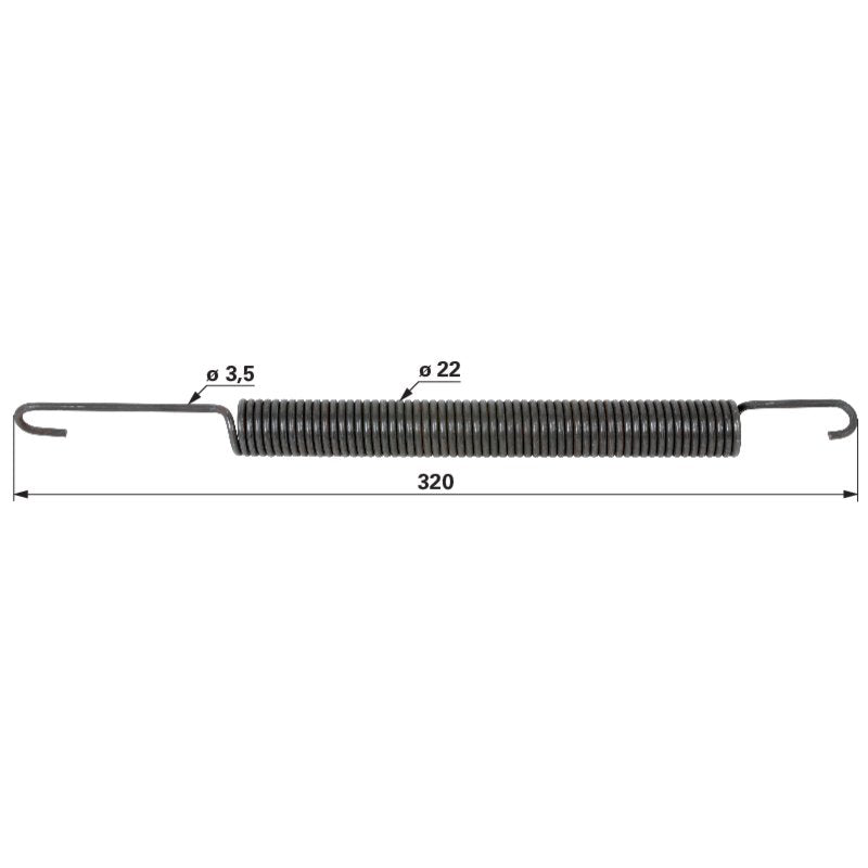 MTD Zugfeder L 320 mm 7320638 – Original-Ersatzteil für MTD Motoren