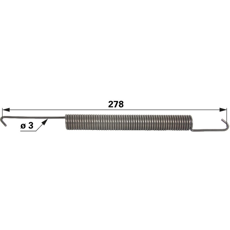 MTD Zugfeder 7320191 L 278 mm – Original-Ersatzteil für MTD Motoren