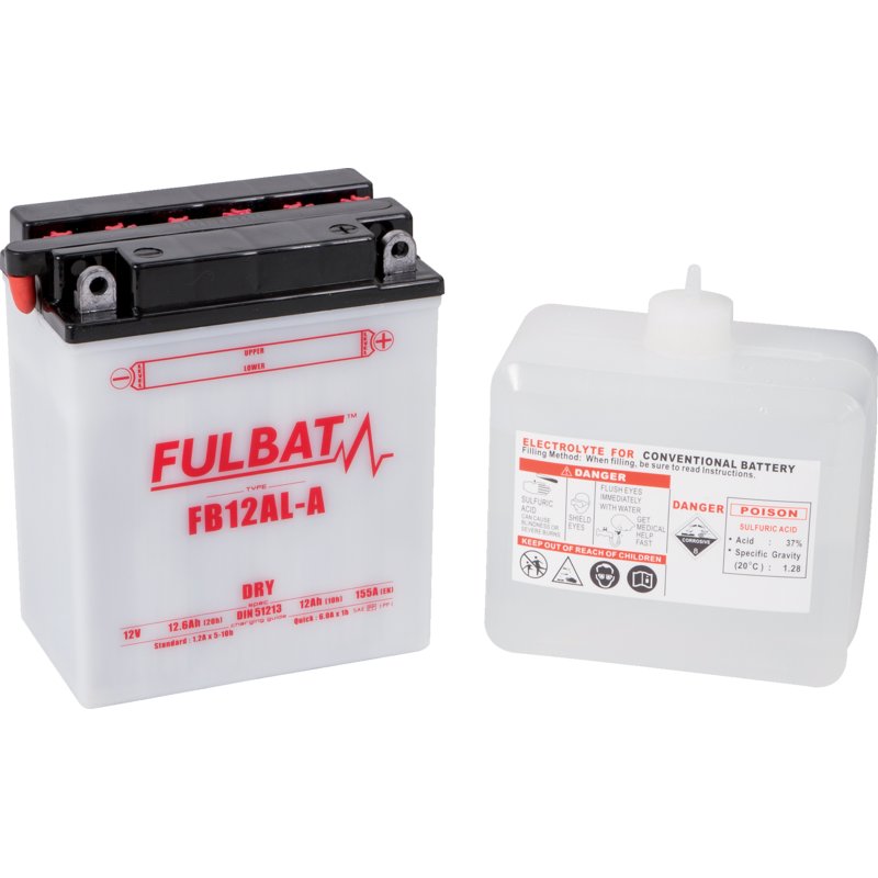 Fulbat Batterie 12 V 12 Ah FB12AL-A – Original-Ersatzteil trocken vorgeladen