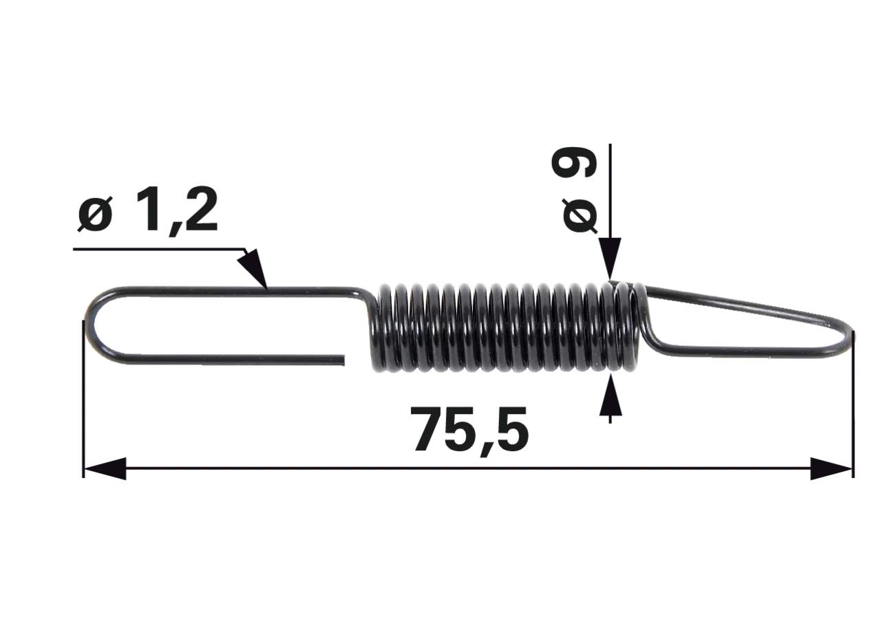 Reglerfeder L 75,5 mm passend für Honda GXV620 anstelle von 16561ZJ4830 GartenShop24 - Hochwertige Gartengeräte