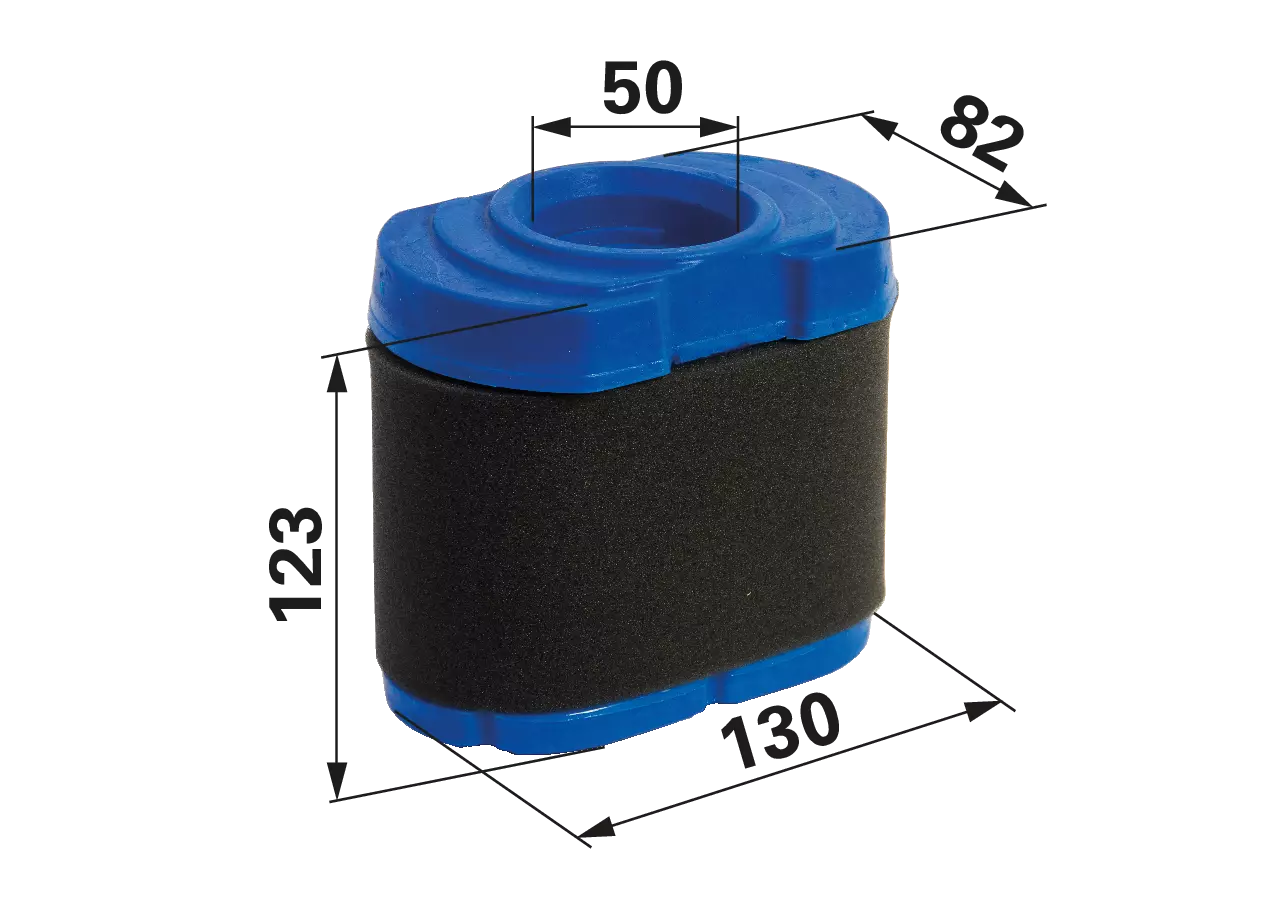 Luftfilter oval 130 x 82 x 123 mm passend für Briggs & Stratton 792105 GartenShop24