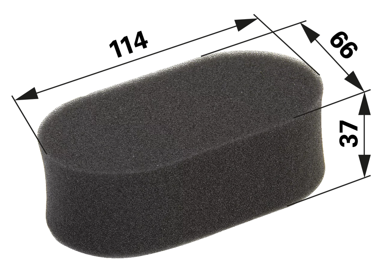 Luftfilter oval 114 x 66 x 37 mm – passend für China Motoren GartenShop24