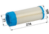 Luftfilter rund AD 100 mm passend für Kawasaki FX751V, FX850, FX921V, FX1000V GartenShop24 - Hochwertige Gartengeräte