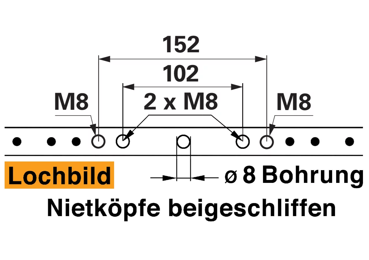 Untermesser L 162 cm, 32 Klingen, T51, glatt, Type KFD Köppl 221D0800 Köppl
