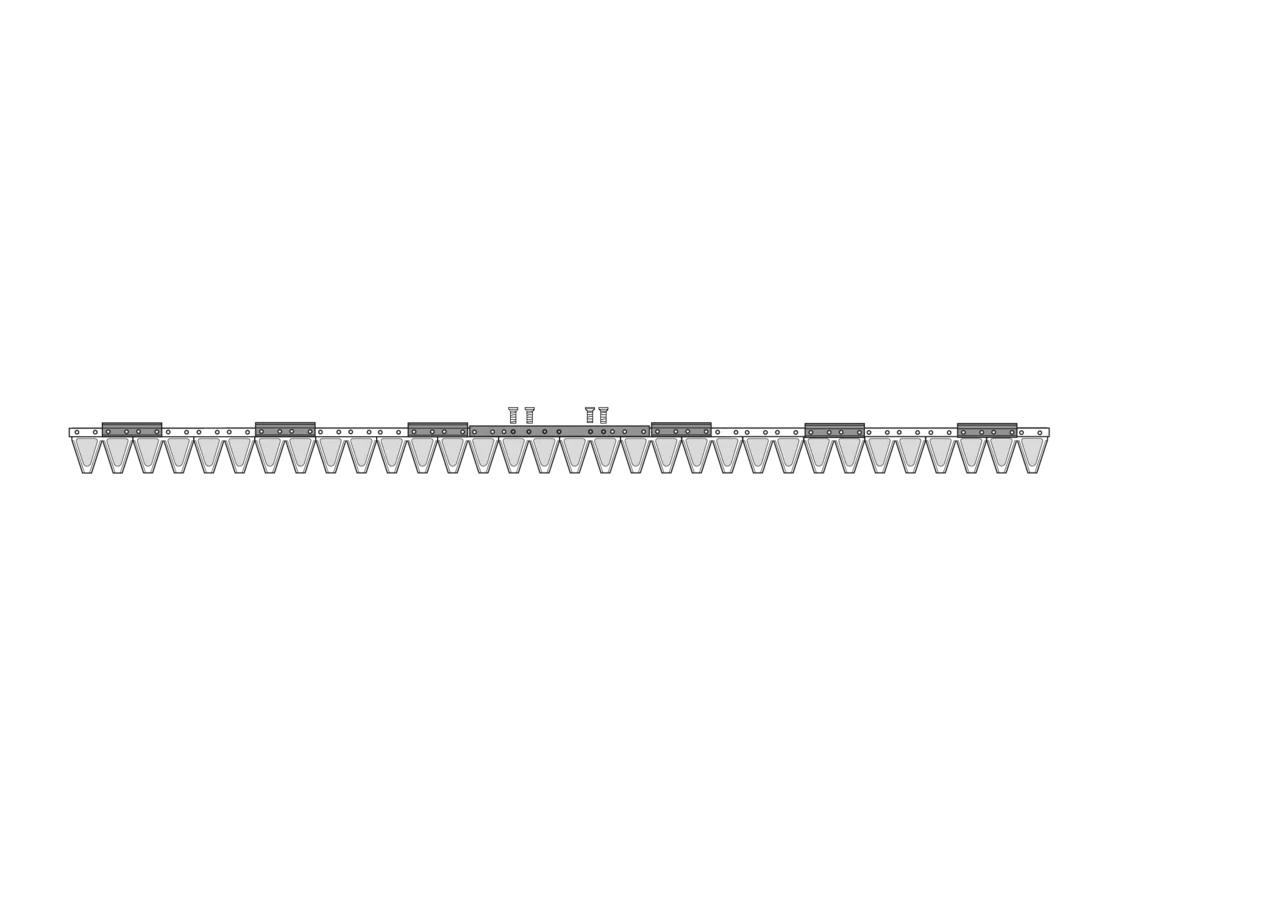 Mähmesser L 162 cm, 32 Klingen ESM 2491560 ESM