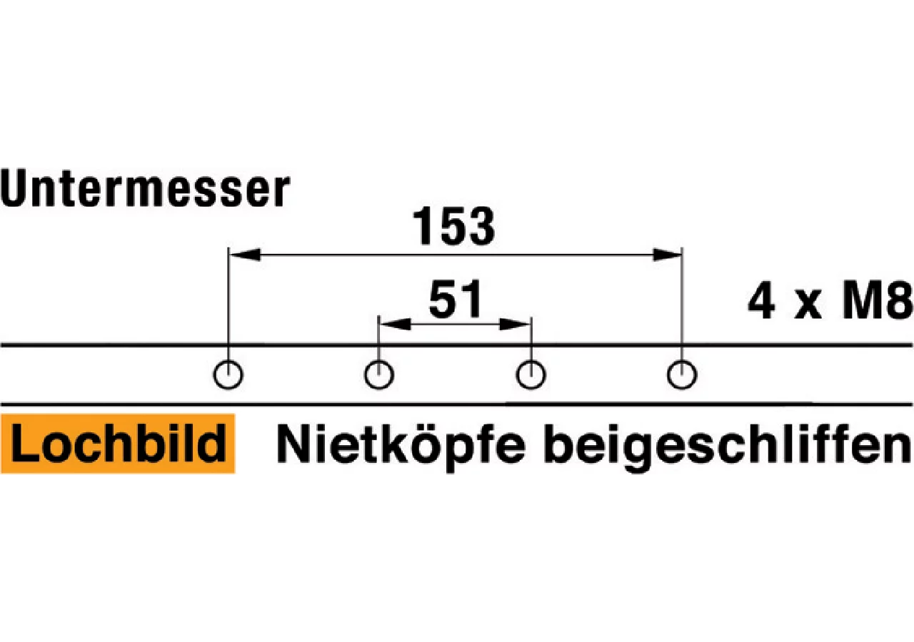 Mähmesser L 91 cm, 18 Klingen, glatt ESM 2650620 ESM