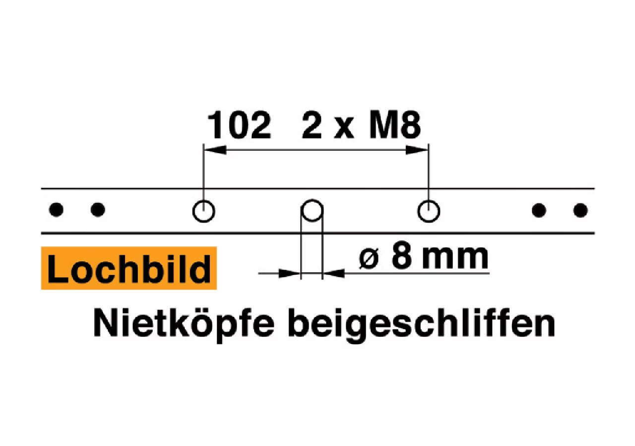 Mähmesser L 117 cm, 23 Klingen, T50,9, glatt ESM 2480540 ESM
