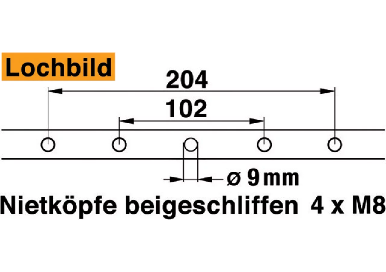 Mähmesser L 97 cm, 19 Klingen ESM 2510710 i Lochabstand (LA) ESM