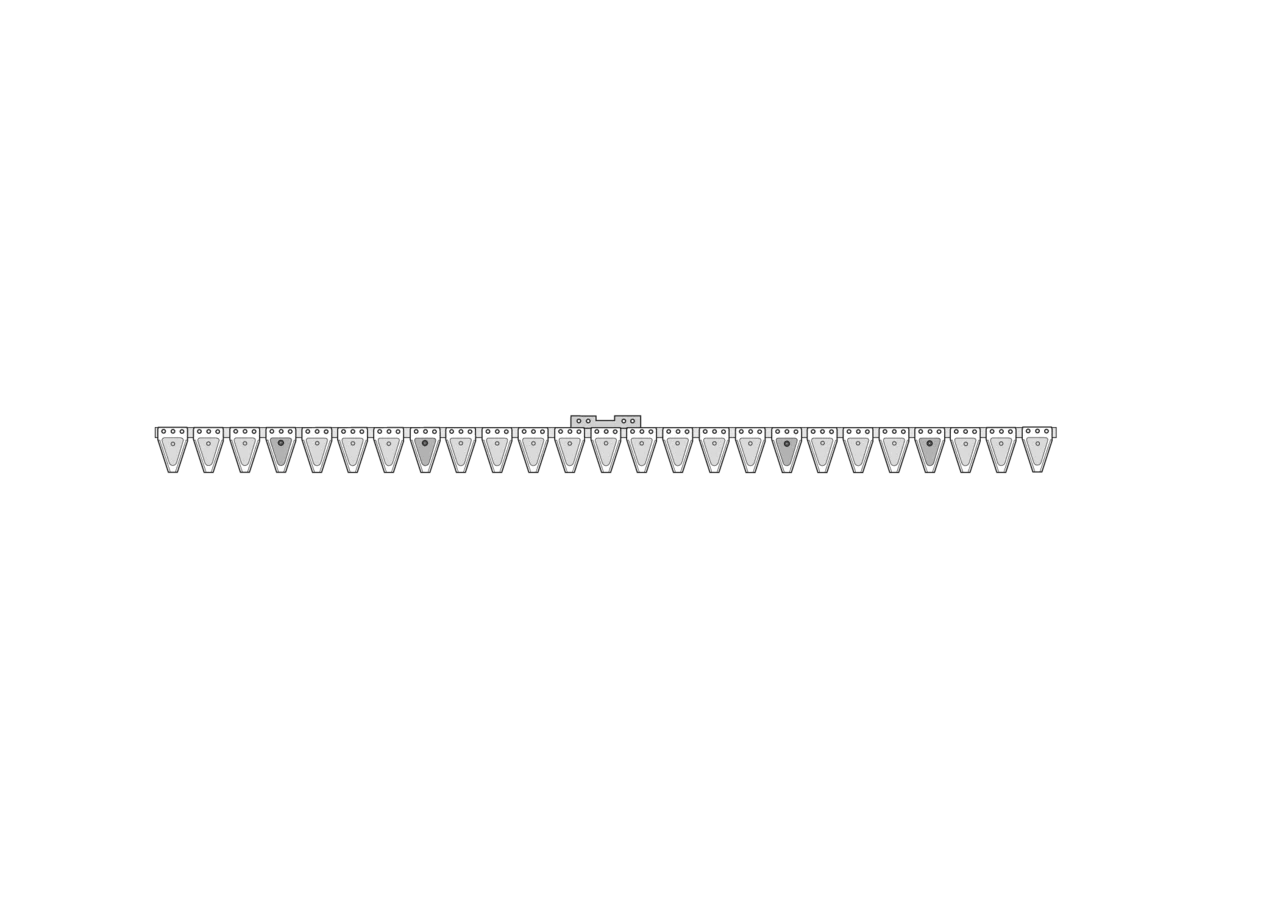 Untermesser L 170 cm, 25 Klingen, T70, glatt ESM 2657360 ESM