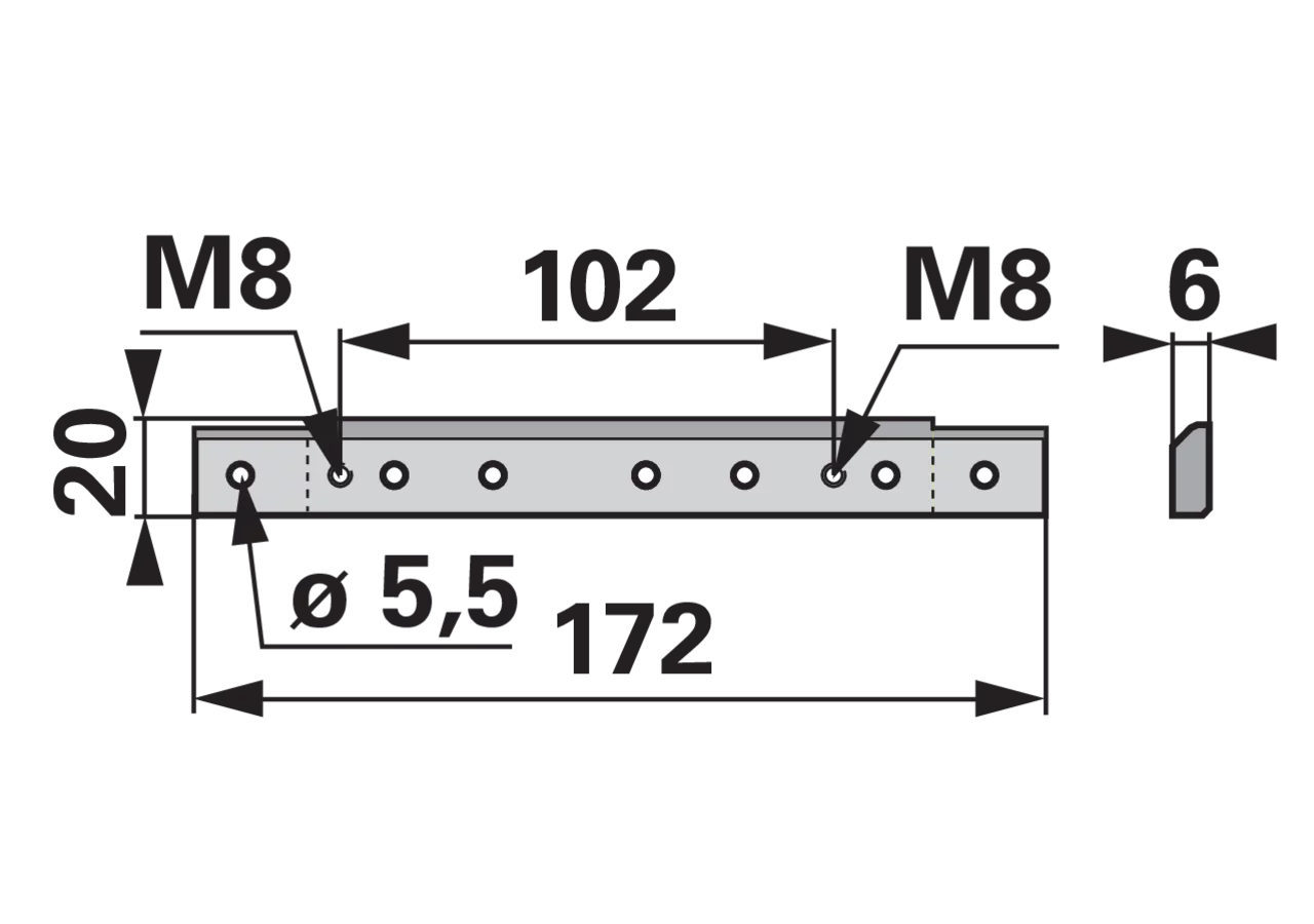 Verstärkungsleiste L 172 mm ESM 3740100 ESM