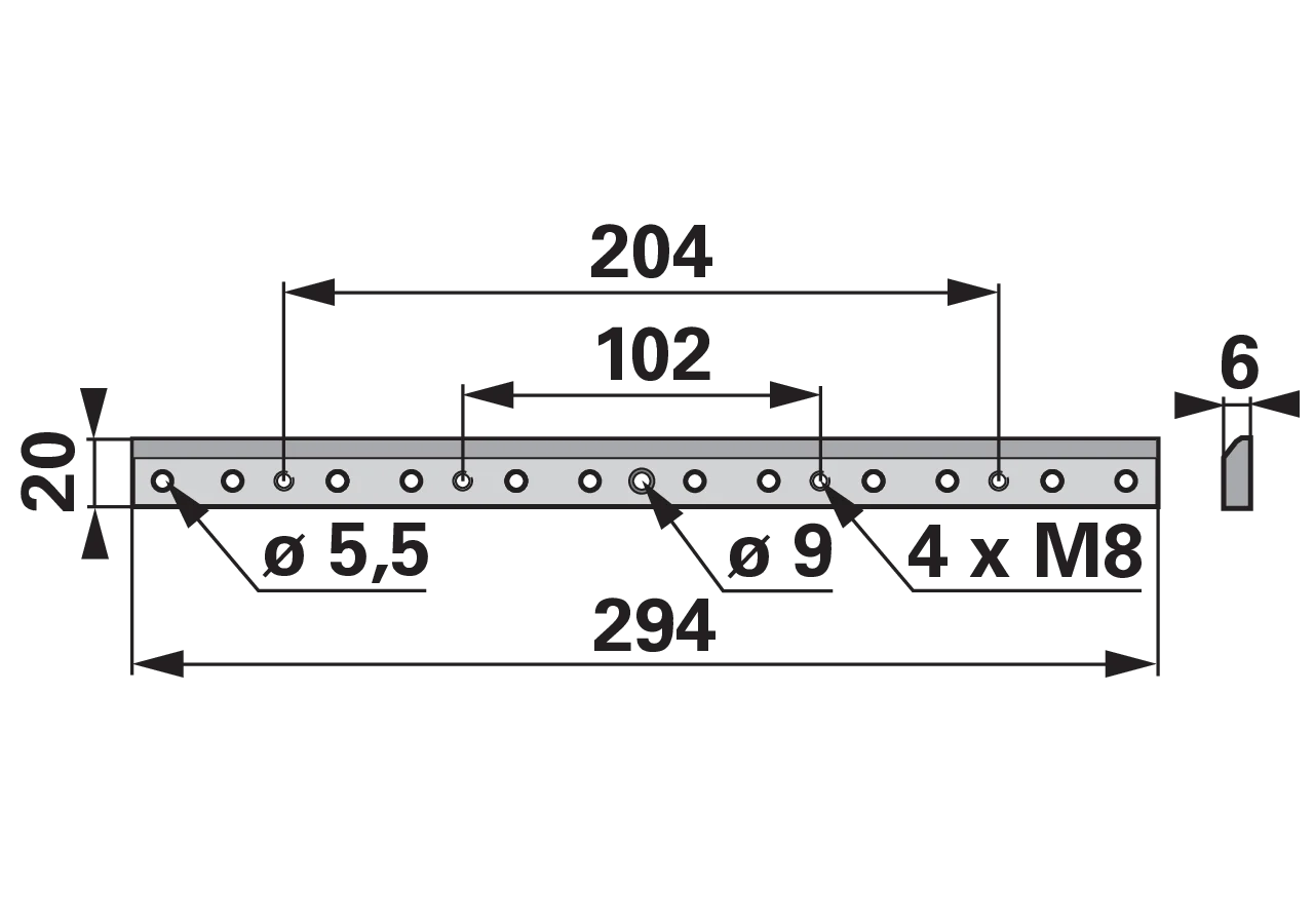 Verstärkungsleiste L 294 mm ESM 3740390 ESM