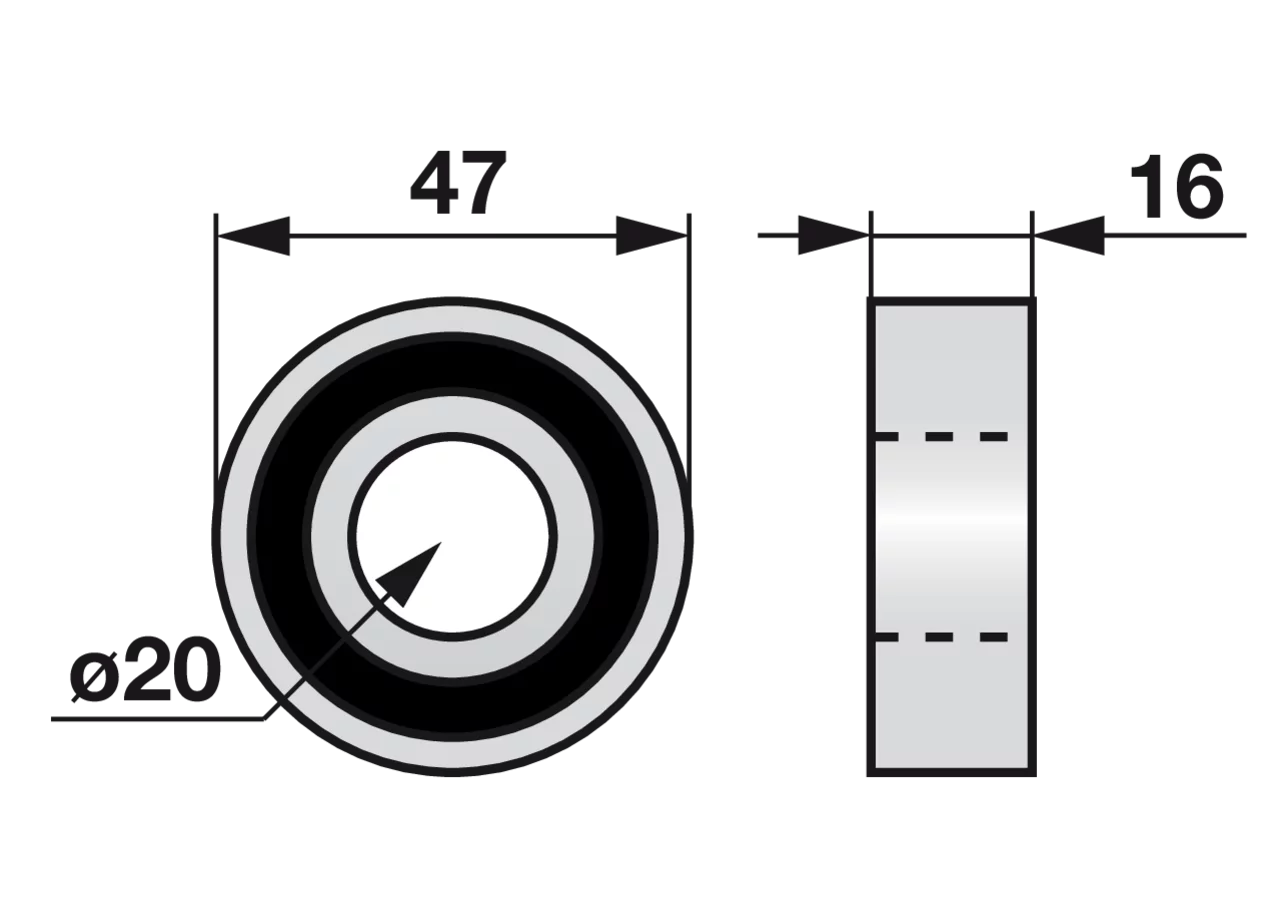 Antriebslager AD 47 mm Köppl LR6004NPPU Köppl