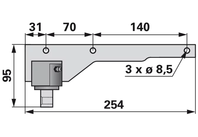 Obermesserkopf L 254 mm ESM 2472520 ESM
