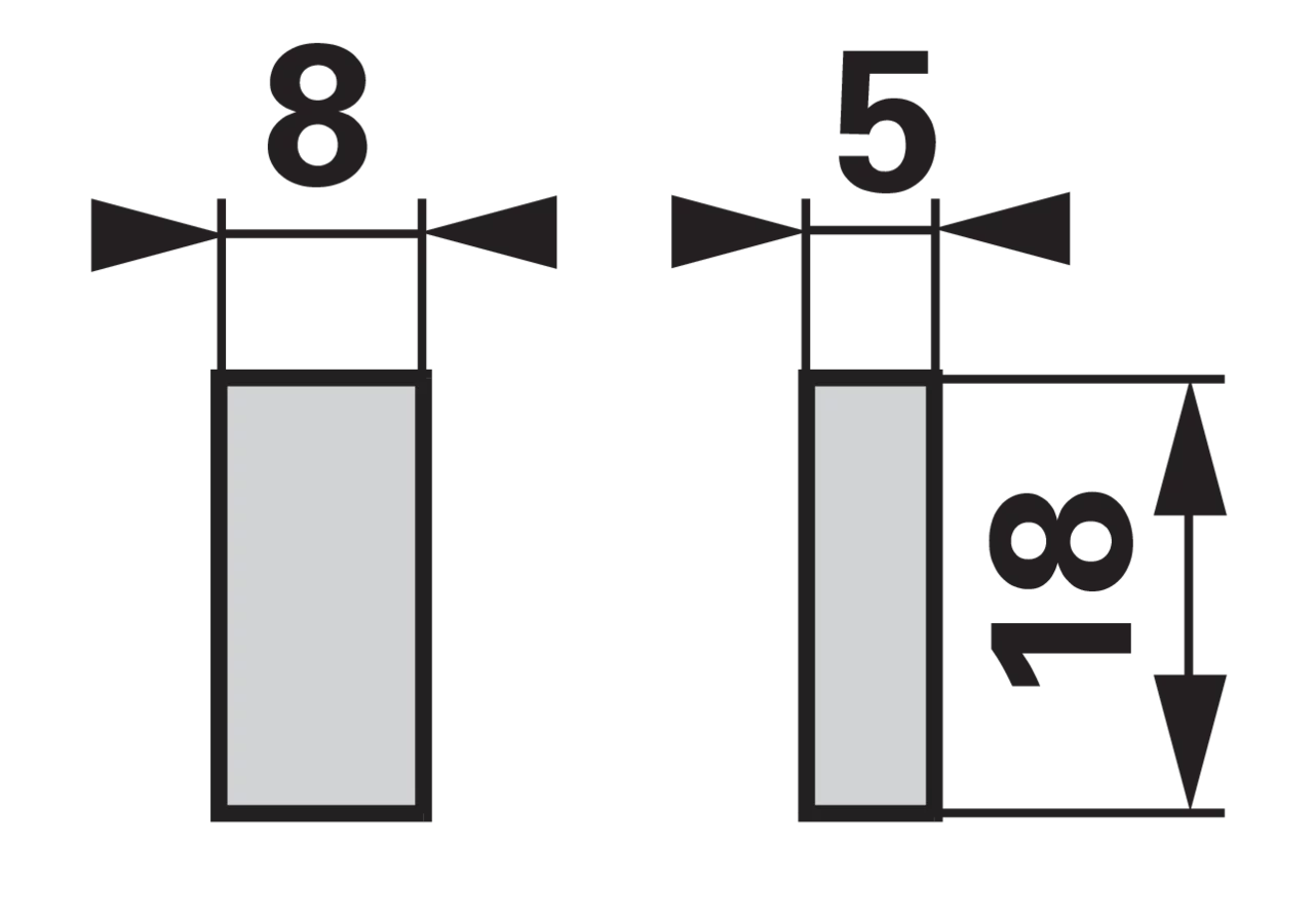 Passfeder L 18 x B 8 x H 5 mm ESM 3301010 ESM