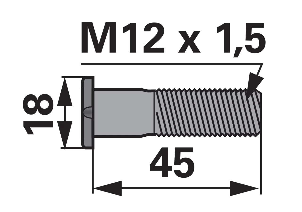 Balkenschraube M12 x 45 mm ESM 3233210 ESM