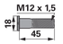 Balkenschraube M12 x 45 mm ESM 3233210 ESM