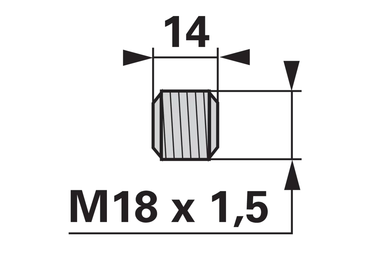 Gewindestift M18 x 1,5 x 14 mm ESM 3233320 ESM