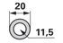 Scheibe AD 20 x ID 11,5 mm ESM 3670460 ESM