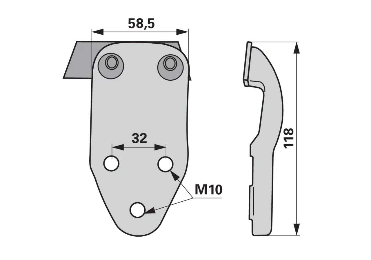 Abschlussmesser links ESM 2460200 ESM