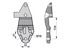 Abschlussmesser rechts ESM 2460160 ESM