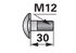 Spezialschraube M12 x 30 mm ESM 3233110 ESM