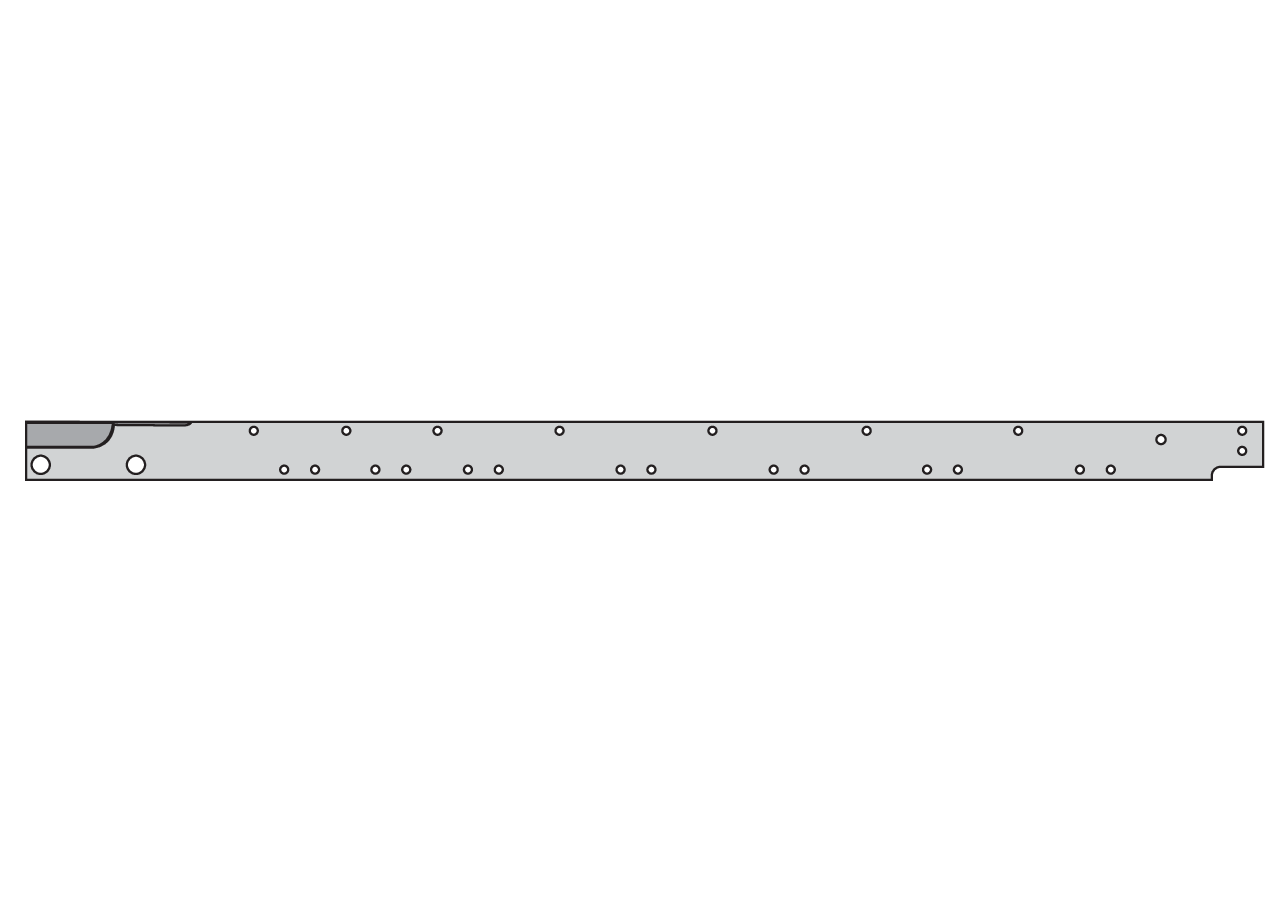 Balkenrücken B 80 x S 12 x L 1.699 mm, für Messer L 151 cm, rechts ESM biduxX 3150320 ESM