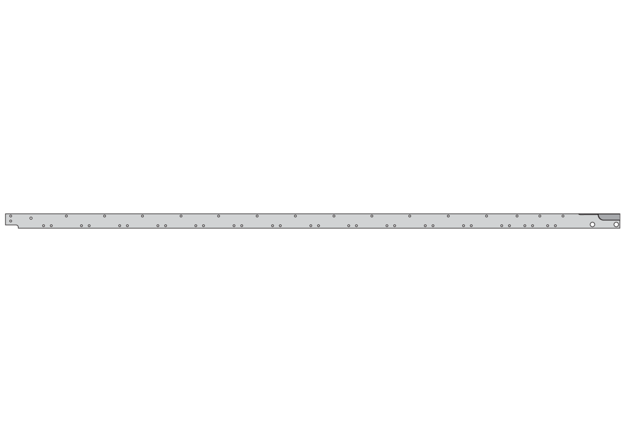 Balkenrücken B 80 x S 12 x L 3.379 mm, für Messer L 319 cm, links ESM biduxX 3150560 ESM
