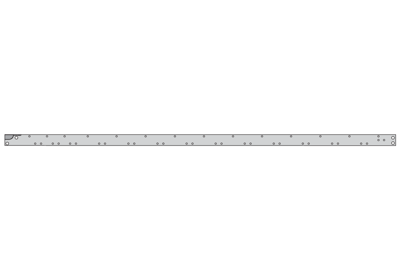 Balkenrücken B 80 x S 12 x L 2.824,5 mm, für Messer L 277 cm, rechts ESM biduxX 3151150 ESM