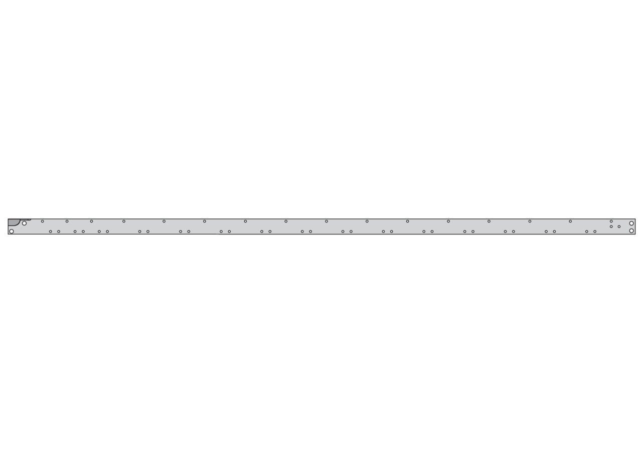 Balkenrücken B 80 x S 12 x L 3.244,5 mm, für Messer L 319 cm, rechts ESM biduxX 3151160 ESM
