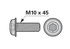 Linsenschraube mit Flansch, M10 x 45 mm ESM biduxX-Flow 562.2070 ESM