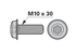 Linsenschraube mit Flansch, M10 x 30 mm ESM biduxX-Flow 562.2050 ESM