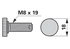 Stützschraube M8 x 19 mm, ø 18 mm ESM biduxX-Flow 323.1270 ESM