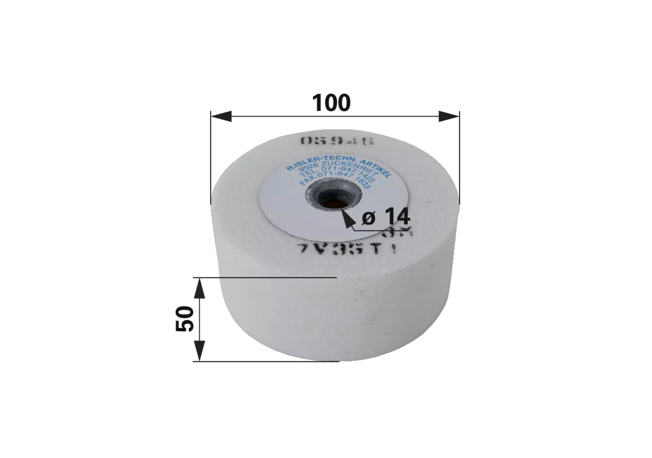 Topfscheibe AD 100 x ID 14 x H 50 mm, Körnung 60, rund Tyrolit