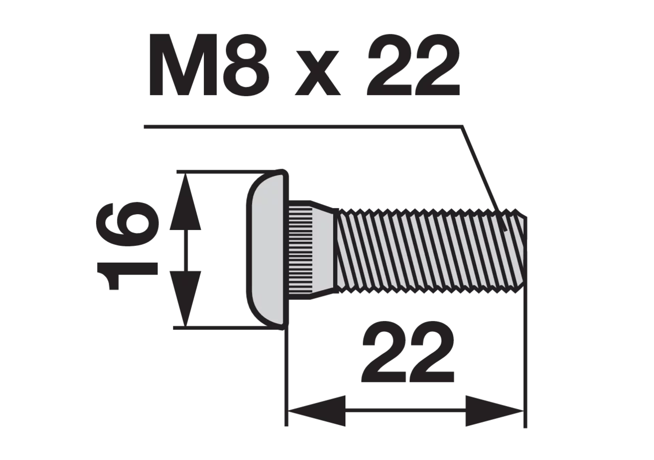 Rändelschraube M8 x 22 mm ESM 3234610 ESM