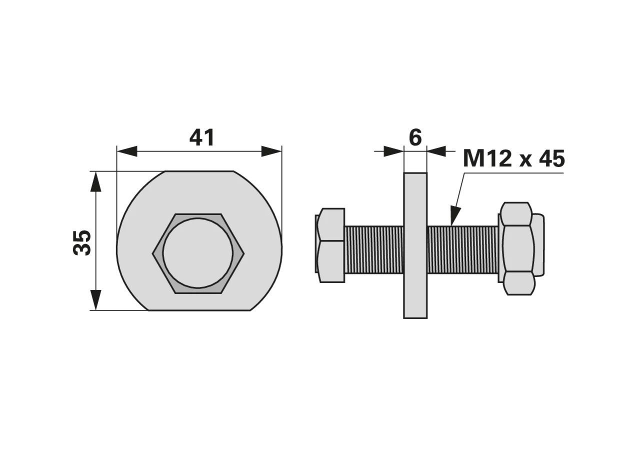 Zinkenhalter M12 x 45 mm passend zu Claas GartenShop24