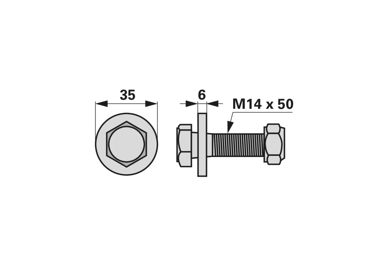 Zinkenhalter M14 x 50 mm GartenShop24