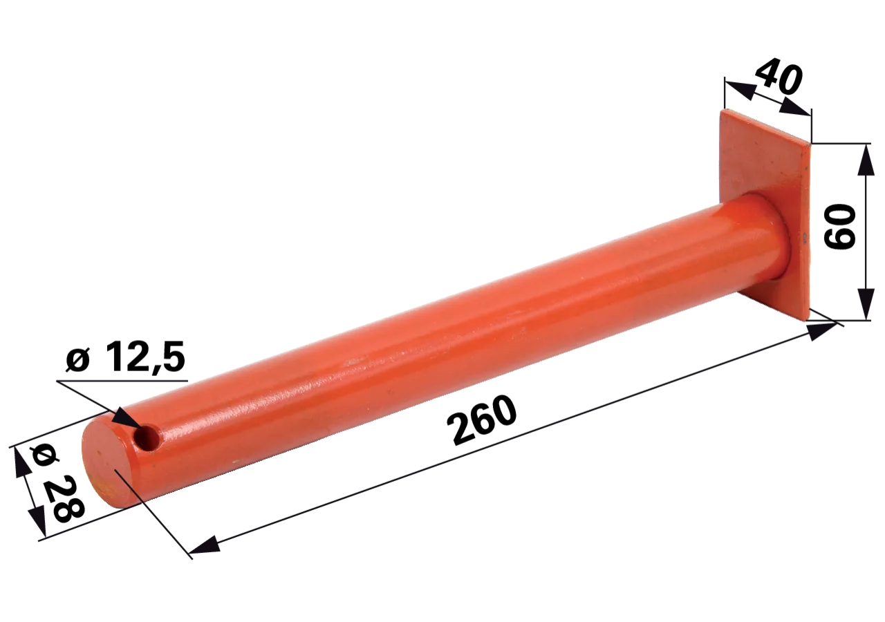 Bolzen für Kreiselheuer, AD 28 x L 260 mm – passend für Kuhn 58705400 GartenShop24