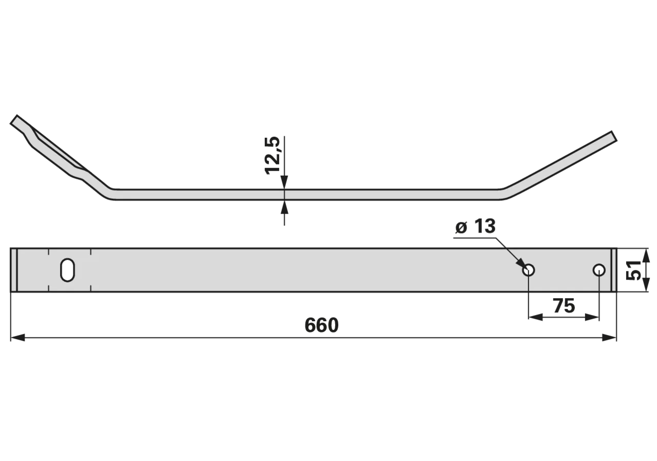 Zinkenarm L 660 mm Pöttinger 206.70.080.1 Pöttinger