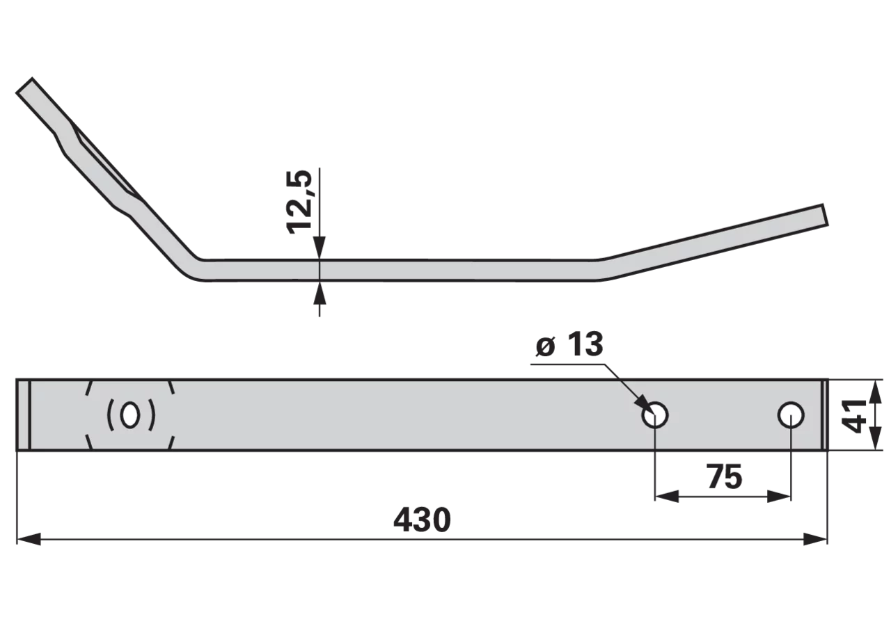 Zinkenarm L 430 mm Pöttinger 214.70.083.0 Pöttinger