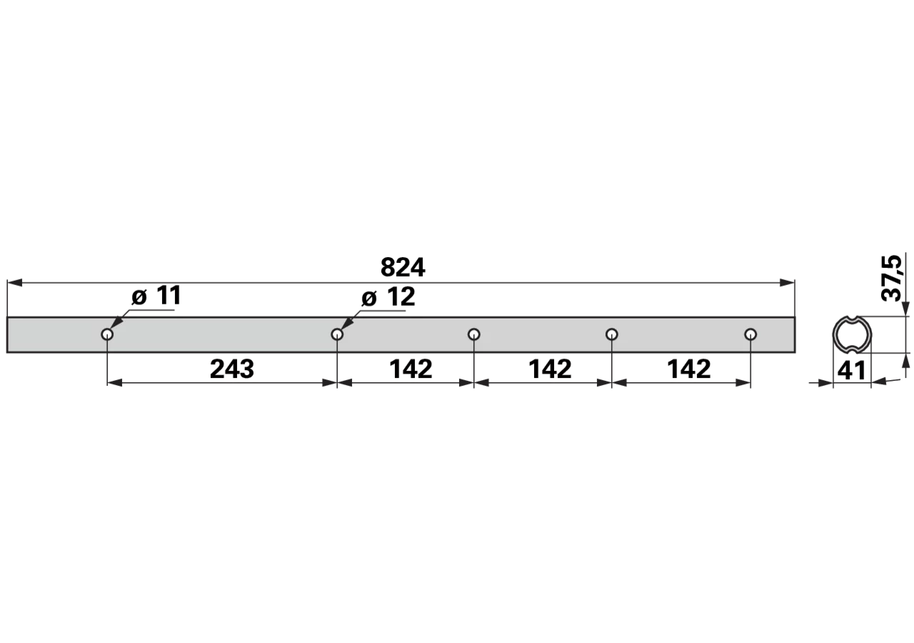 Zinkenträger L 824 mm Pöttinger 283.60.015.0 Pöttinger