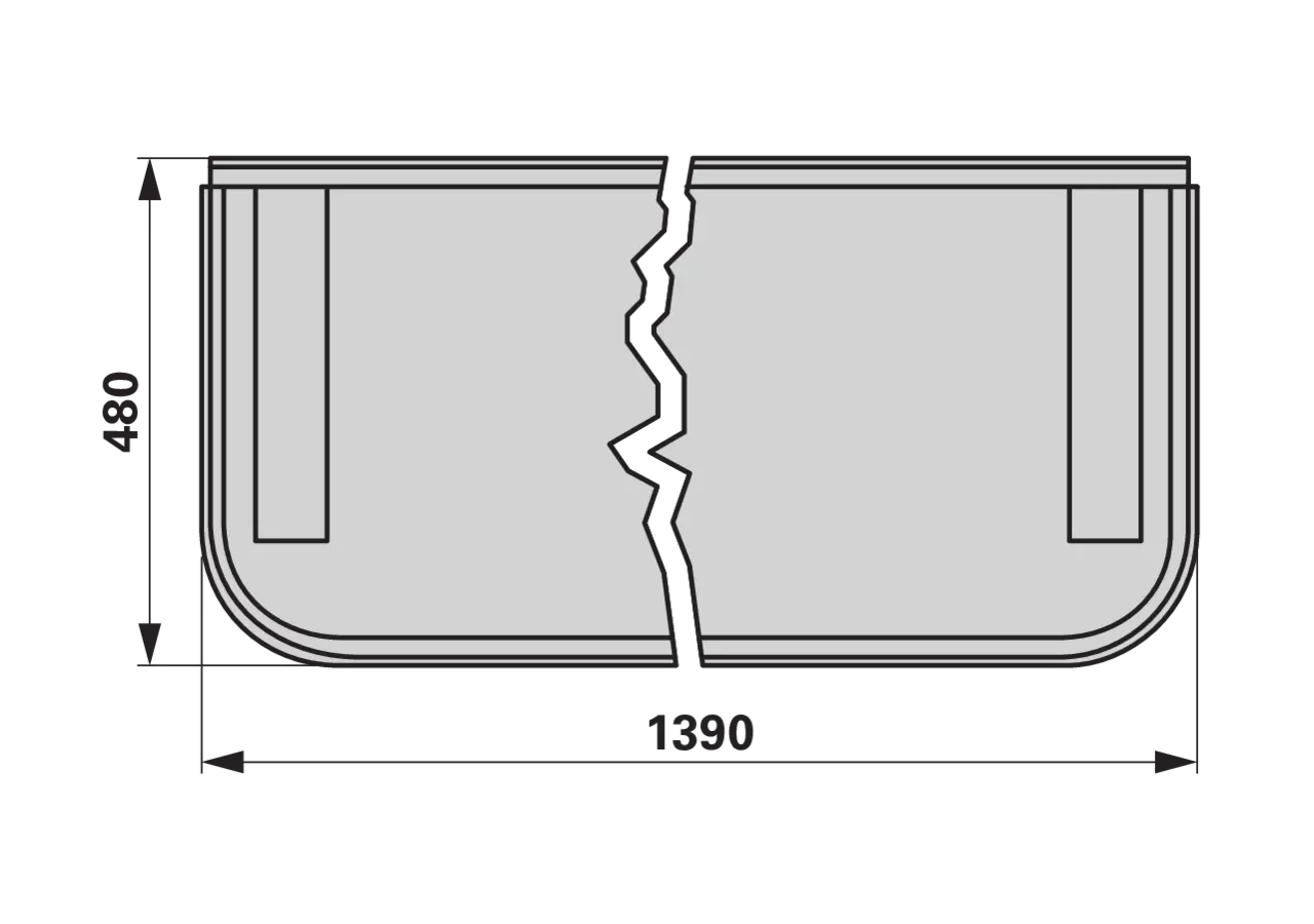 Schwadtuch B 480 x L 1.390 mm Pöttinger 499.007 Pöttinger