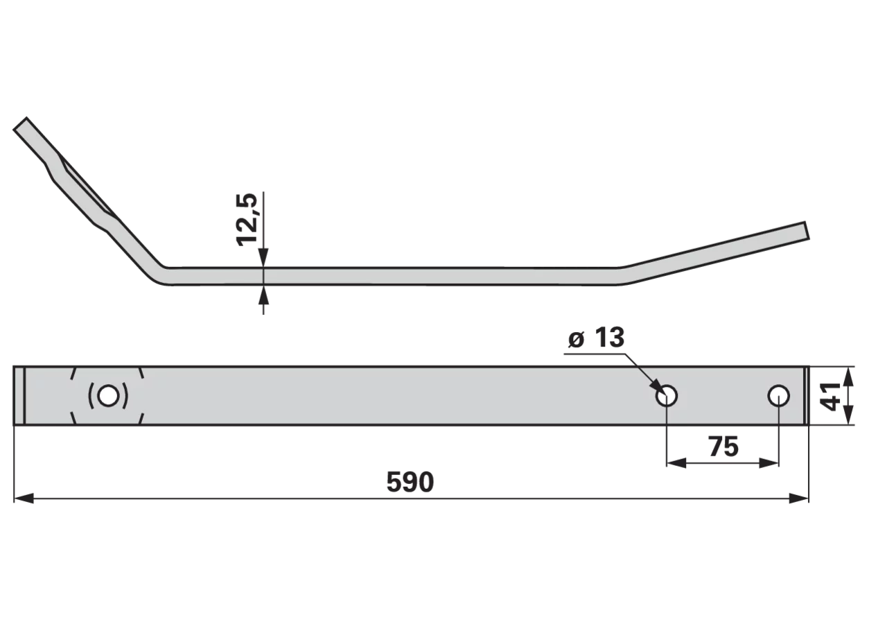 Zinkenarm L 590 mm Pöttinger 212.70.008.1 Pöttinger