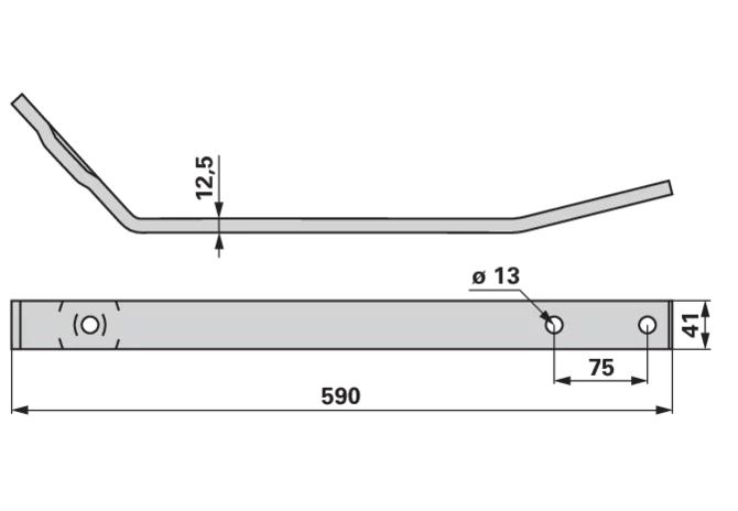 Zinkenarm L 590 mm Pöttinger 212.70.008.1 Pöttinger
