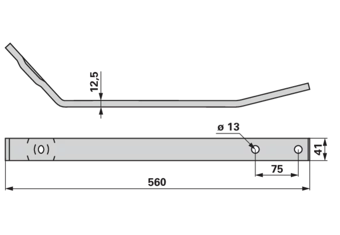 Zinkenarm L 560 mm Pöttinger 2162.70.011.0 Pöttinger