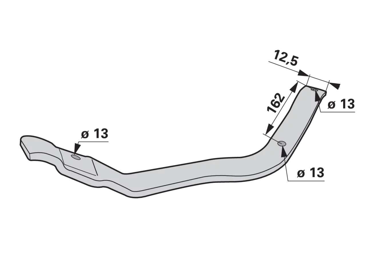 Zinkenarm L 489 mm, links Pöttinger 2168.70.046.1 Pöttinger