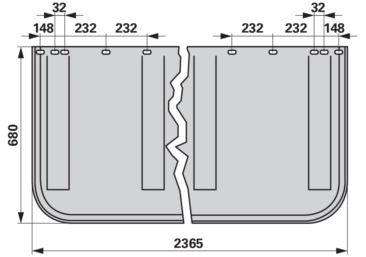 Schwadtuch B 680 x L 2.365 mm Pöttinger 499.295 Pöttinger