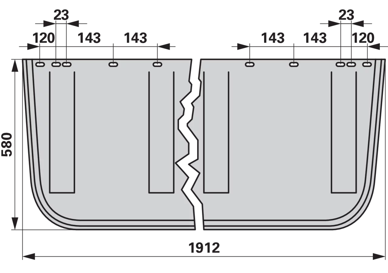 Schwadtuch B 580 x L 1.912 mm Pöttinger 499.008 Pöttinger