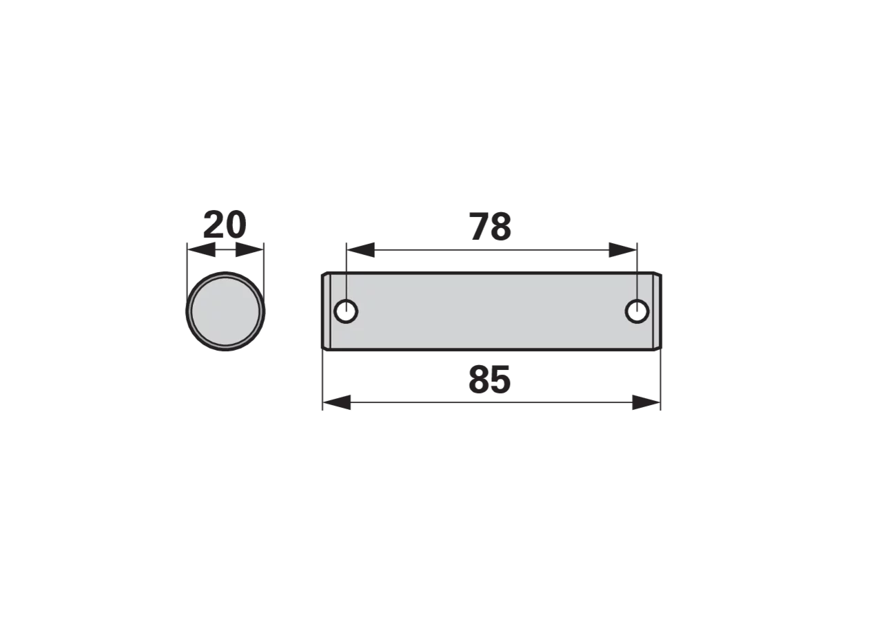 Bolzen für Kreiselheuer, AD 20 x L 85 mm Krone 143482.2 Krone