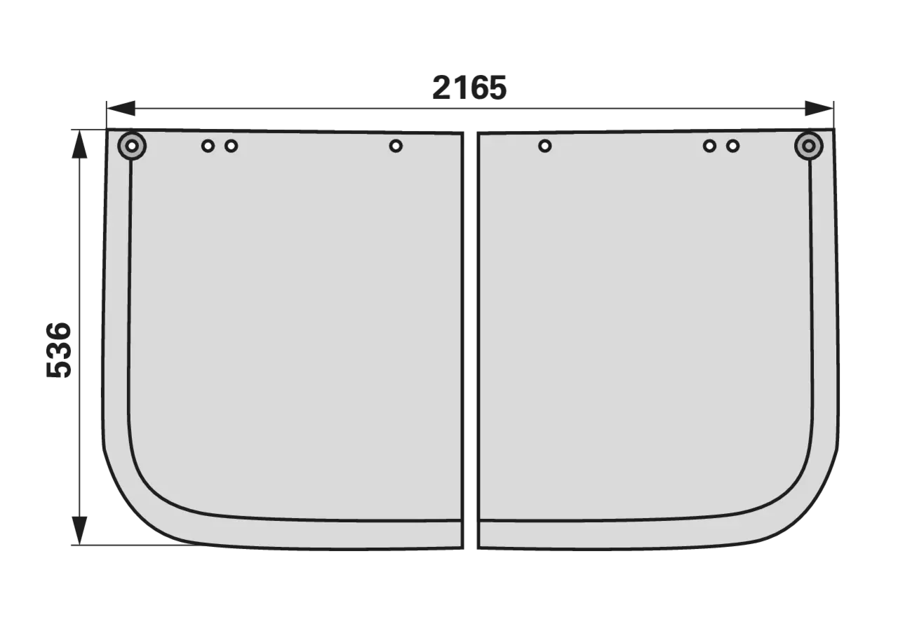 Schwadtuch B 536 x L 2.165 mm Pöttinger 499.293 Pöttinger
